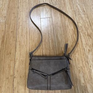 Brown American Eagle Brand Worn Faux Leather Crossbody